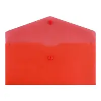 Папка-конверт на кнопке travel, 150 мкм, Calligrata Standard, прозрачная, красная