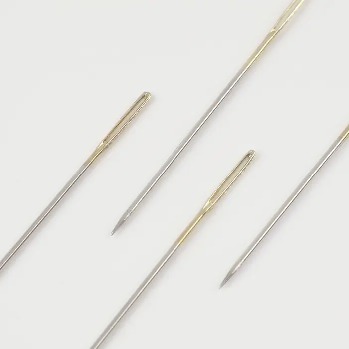 Иглы для вышивания лентой, d=1.07 мм, 4.4-4.9 см, с золотым ушком, 4 шт.