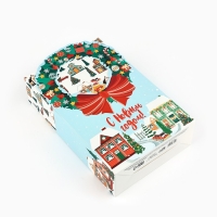 Коробка новогодняя складная &laquo;Новогодний город&raquo; 18.4 х 30.4 х 7.3 см, Новый год