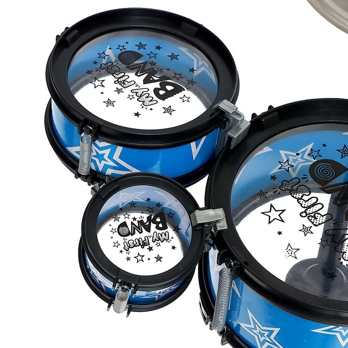 Барабанная установка &laquo;Звезда&raquo;, 5 барабанов, 2 палочки, 1 тарелка