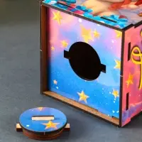 Новогодняя копилка куб "Лошадка. Все сбудется" 10х10х10 см (набор 7 деталей)