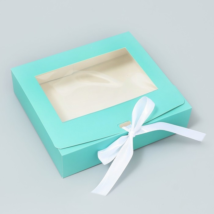 Коробка-фоторамка подарочная складная, упаковка, &laquo;Тиффани&raquo;, 20 х 18 х 5 см