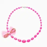 Бусы детские Выбражулька &laquo;Бант&raquo;, граненые бусины, 40 см, цвет розовый