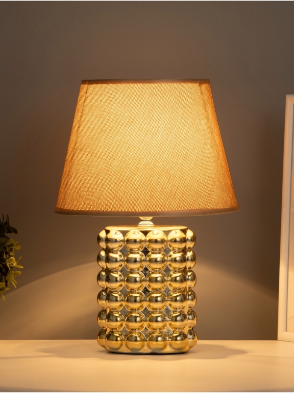 Лампа настольная "Бабл" 40Вт Е14 золото 22х22х32см