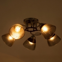 Люстра "Дождь" 5х40Вт Е27 хром 58х58х24см