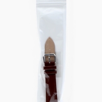 Ремешок для часов кожаный с быстросъемными шпильками, 20 мм,  l-20 см, коричневый