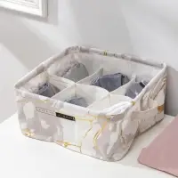 Органайзер для хранения Доляна &laquo;Мрамор&raquo;, 6 отделений, 28,5&times;28,5&times;12 см, цвет серый