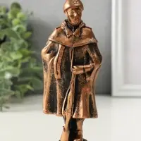 Фигура "Солдат" размер 15х6х3 см, гипс , винтажная бронза