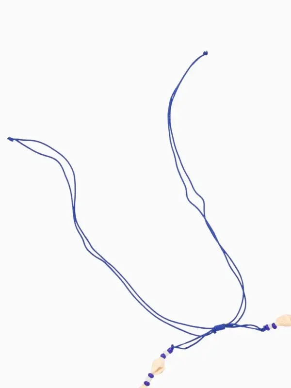 Ожерелье "Халия" длина 35 см, цв. синий