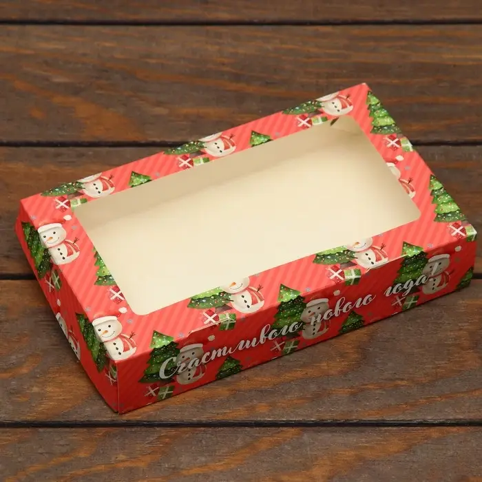 Коробка складная &laquo;Снеговичок&raquo;, розовая, 20&times;12&times;4 см