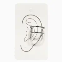 Серьга "Кафф" булавка, цвет серебро