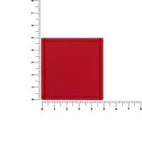 Лейбл из ПВХ Dzeta, L, красный