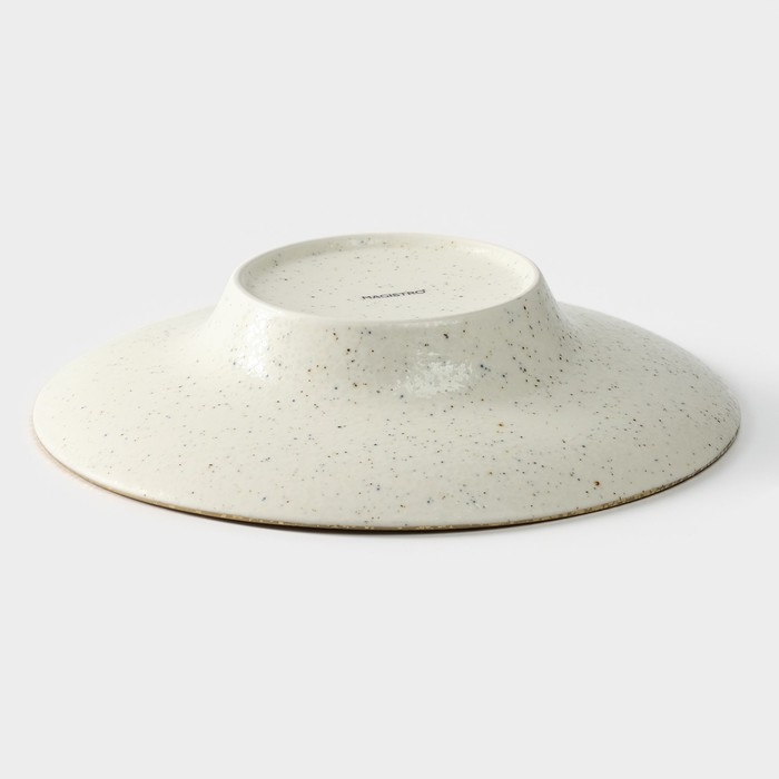 Тарелка для пасты Magistro Poursephona, 140 мл, d=21 см, фарфор, бежевая