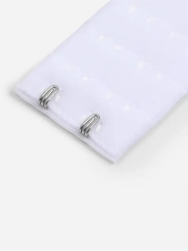 Застёжка для бюстгальтера, удлинитель, 3 ряда 2 крючка, 3.2&times;5 см, белая