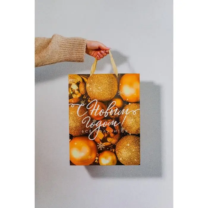 Пакет подарочный новогодний ламинированный &laquo;Всё получится!&raquo;, L 31 х 40 х 11.5 см