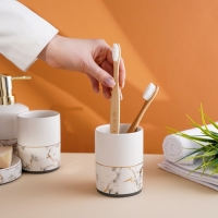 Набор аксессуаров для ванной комнаты &laquo;Афродита&raquo;, 4 предмета (дозатор 380 мл, мыльница, 2 стакана), цвет белый