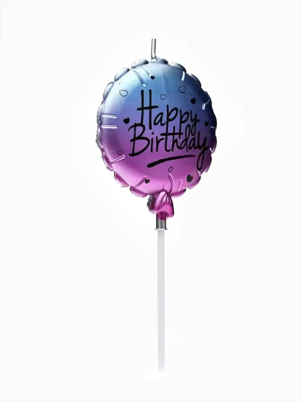 Свеча для торта &laquo;Шарик&raquo; 6,5 см, цвет фиолетовый