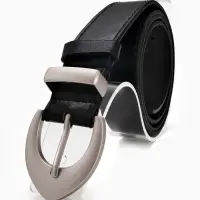 Ремень жен 05-01-02-01, Июнь2506, 3*0,3*110 см, без винта, пряж мат металл, 1 прокол, черный   10903