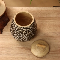 Банка для сыпучих продуктов 13х13х13.5 см, бамбук