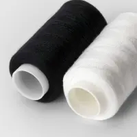 Набор ниток 40/2, 2 шт., 350 м, чёрный, белый