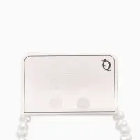 Колье жемчужное "Сердце" 35 см, цвет белый в серебре