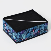 Органайзер для хранения белья Доляна &laquo;Тропики&raquo;, 12 ячеек, 27&times;20&times;10 см, цвет синий