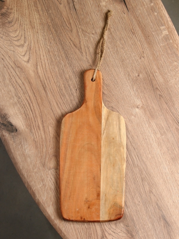 Доска разделочная прямоугольная "Листья" дерево манго 41х18 см