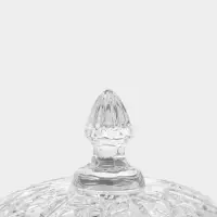 Сахарница с крышкой "Наполли" 8,7х8,7х10,5 см, прозрачная