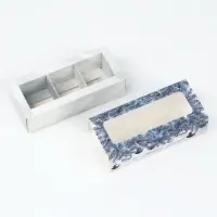 Коробка под 3 конфеты с ячейками &laquo;Серебро&raquo;, 13.3 х 3.3 х 5.8 см