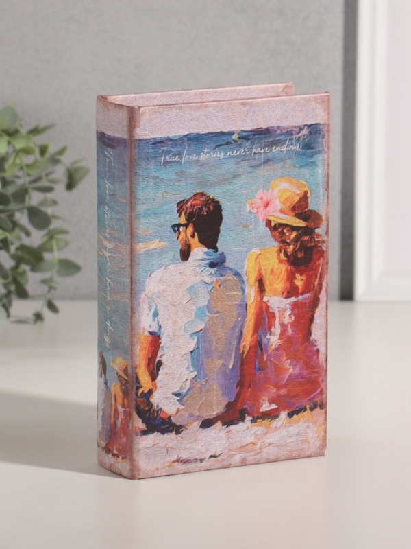 Сейф-книга дерево кожзам "У любви нет конца" 21х13х5 см