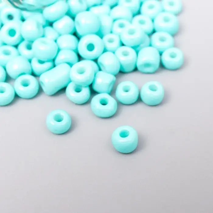 Бисер круглый 6/0 в бутылочке "Бирюза" 20 гр