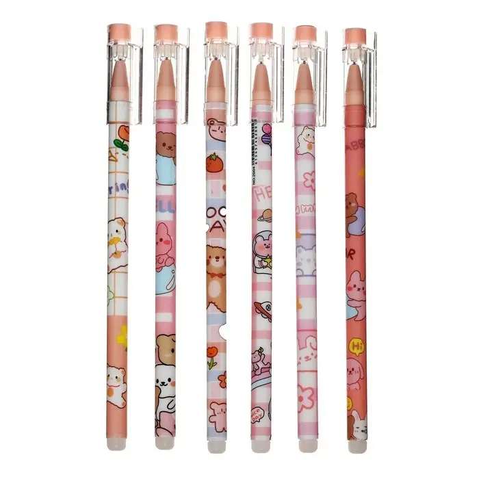 Ручка гелевая 0.5 мм стержень синий корпус &laquo;Зверята&raquo; МИКС