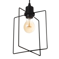 Светильник ЭкономСвет "Фламент" 1x40Вт E27 черный 16х16х26-78 см.