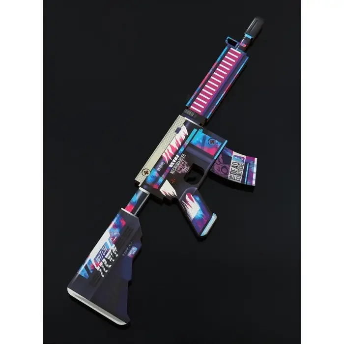 Набор сувенирное оружие &laquo;Некромантика&raquo;, автомат М4А4, пистолет с глушителем, нож-штык, 3 шт