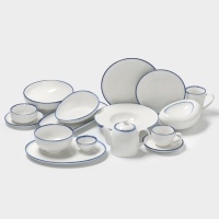 Бульонница с блюдцем "Blue Lagoon" Magistro 11см, 10,8х6,2, цвет белый, синий