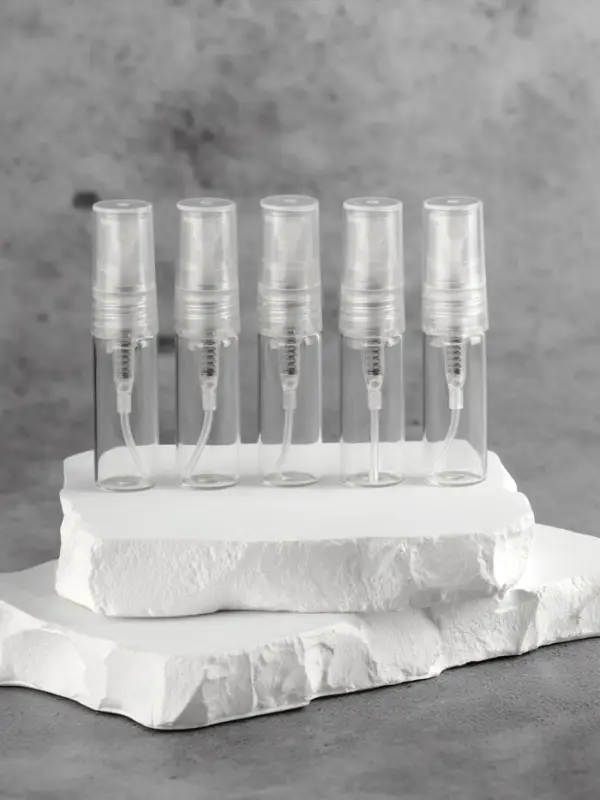 Флакон стеклянный для парфюма, с распылителем, 3 мл, прозрачный