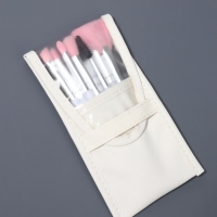 Набор кистей для макияжа, 10 предметов, 16.5 см, в чехле, белый