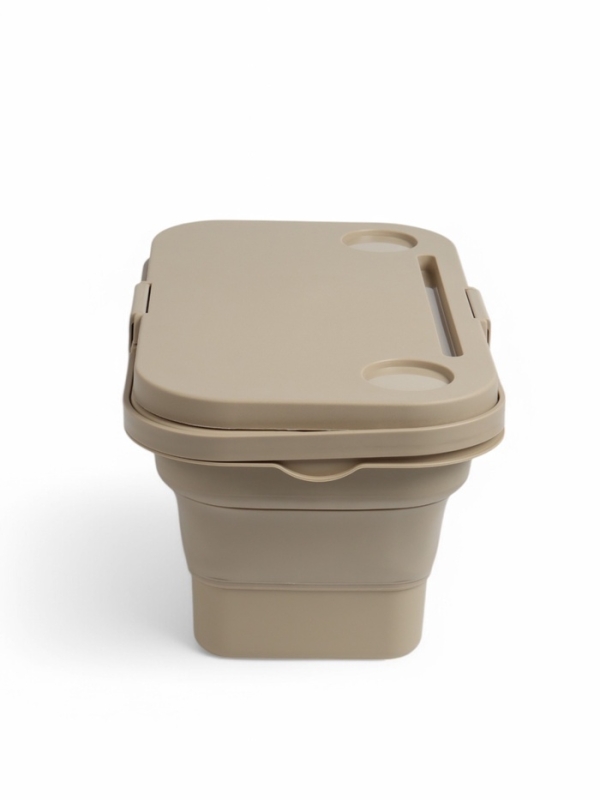 Корзина - столик Maclay 2 в 1, складная, 47 х 28,5 х 23,5 см, стол 45 х 28 х 16 см, бежевая