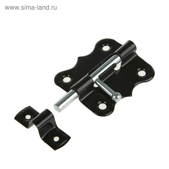 Задвижка дверная ЗД 007, 50 мм, черная