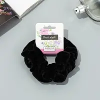 Резинка для волос &laquo;Орбита&raquo;, дэемма бархат, 10 см, чёрная