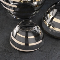 Набор салатников &laquo;Серпантин&raquo;, 3 предмета: 1,75, 800 мл, 250 мл, цвет напыления золотой