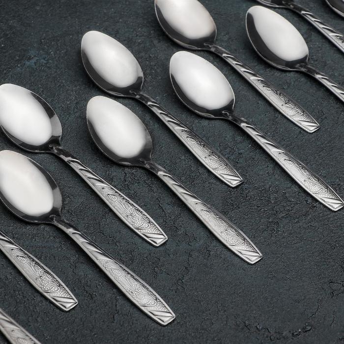 Ложки чайные из нержавеющей стали &laquo;Паррито&raquo;, h=15 см, 12 шт