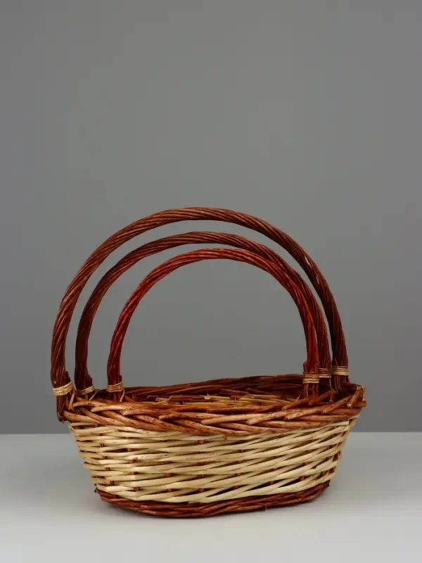 Набор  корзин (ива), 42х33хH36,5 см, 34х28хH32 см, 28х23хH28 см, 3 шт., нат.