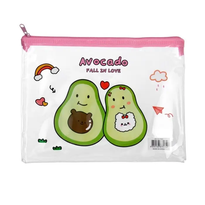 Папка на молнии А5 "Авокадо", МИКС