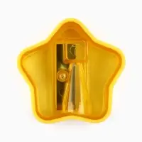 Точилка-звезда, цвет желтый, размер 3,5*3,5см