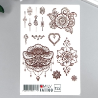 Татуировка на тело "Как мехенди" 10х15 см