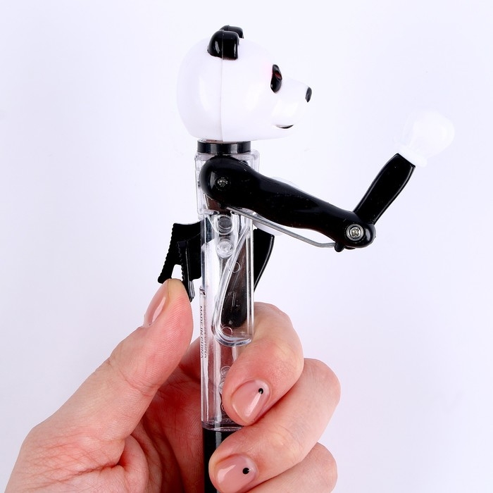 Прикол ручка &laquo;Панда&raquo;, боксёр, светятся глаза