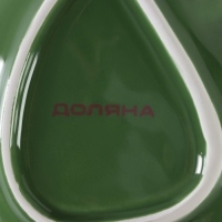 Блюдо сервировочное Доляна &laquo;Лист&raquo;, 17&times;12,5&times;3,9 см, цвет зелёный