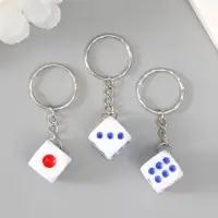 Брелок пластик "Кубик" 1,2х1,2х1,2 см