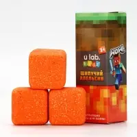 Бомбочки для ванны &laquo;Кубики&raquo;, набор 3 шт x 70 г, аромат шипучий апельсин, URAL LAB